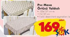 PVC MASA ÖRTÜSÜ YALDIZLI 100X137 CM